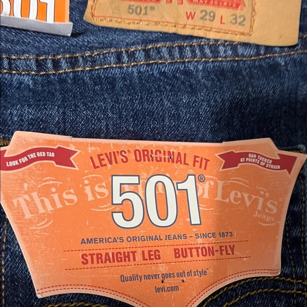 Levi's Dark Indigo Straight Jeans - Picture 4 of 4